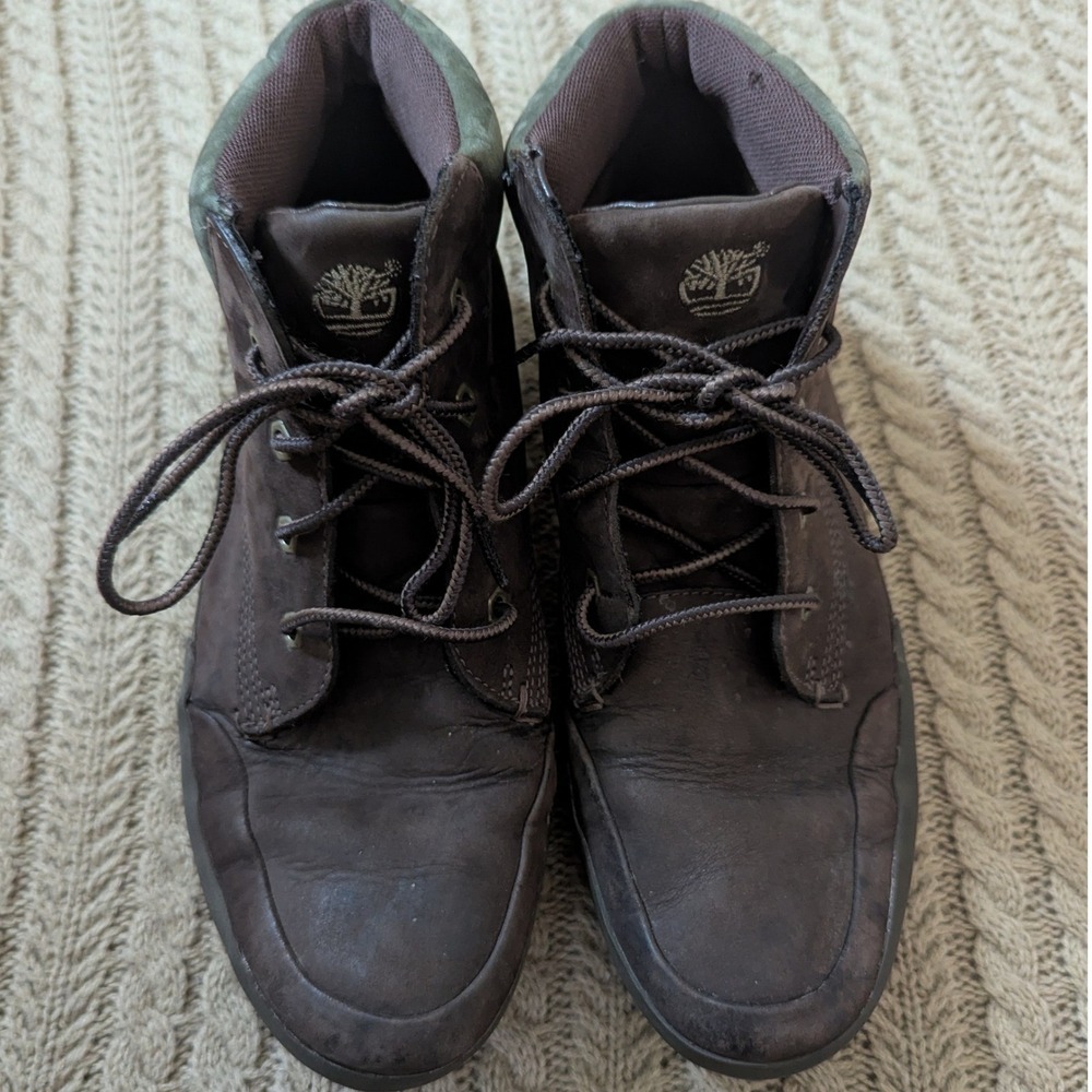 Timberland Nellie Chukka Boots Brown Leather Olive Green Ankle 20606 Womens 8M